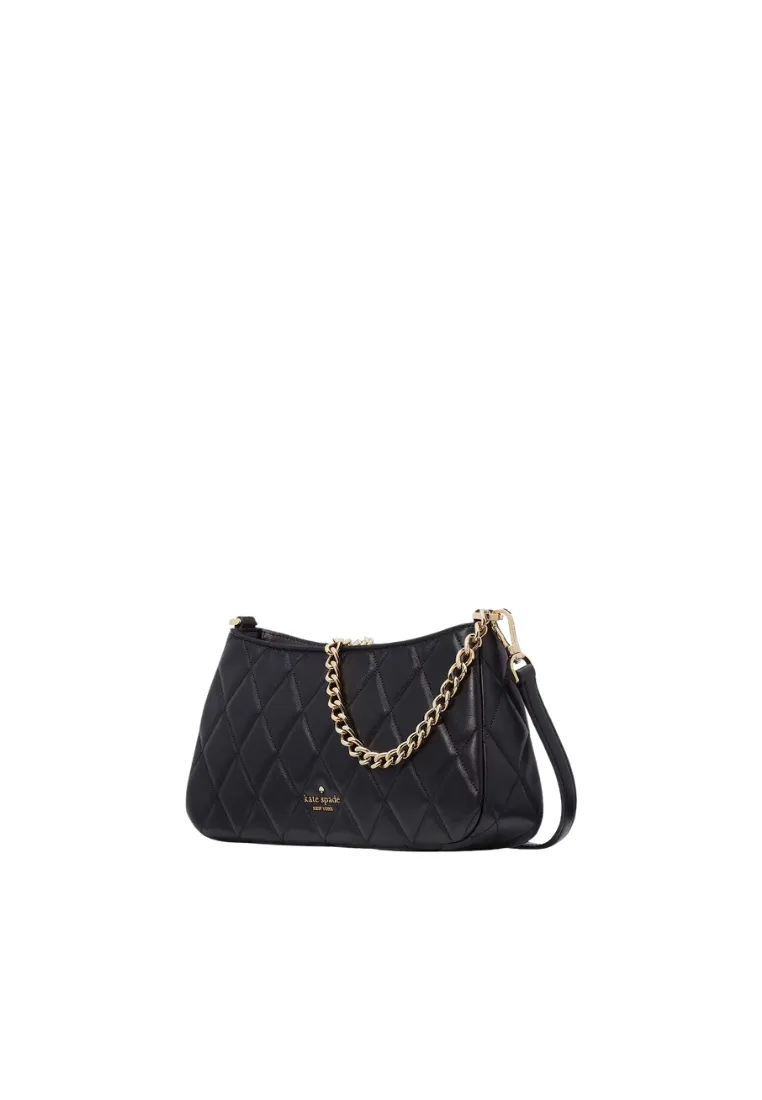 ( AS IS ) Kate Spade Carey Small Convertible Crossbody Bag In Black KH428