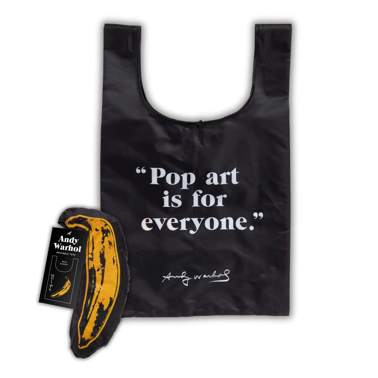 Andy Warhol Banana Packable Nylon Tote Bag