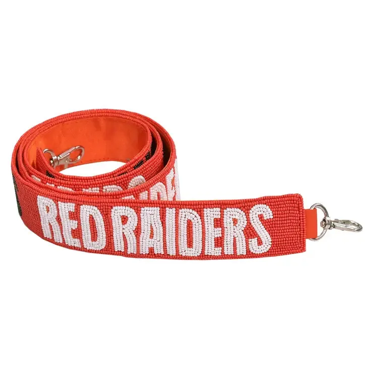 Beaded Purse Strap -  Red Raiders