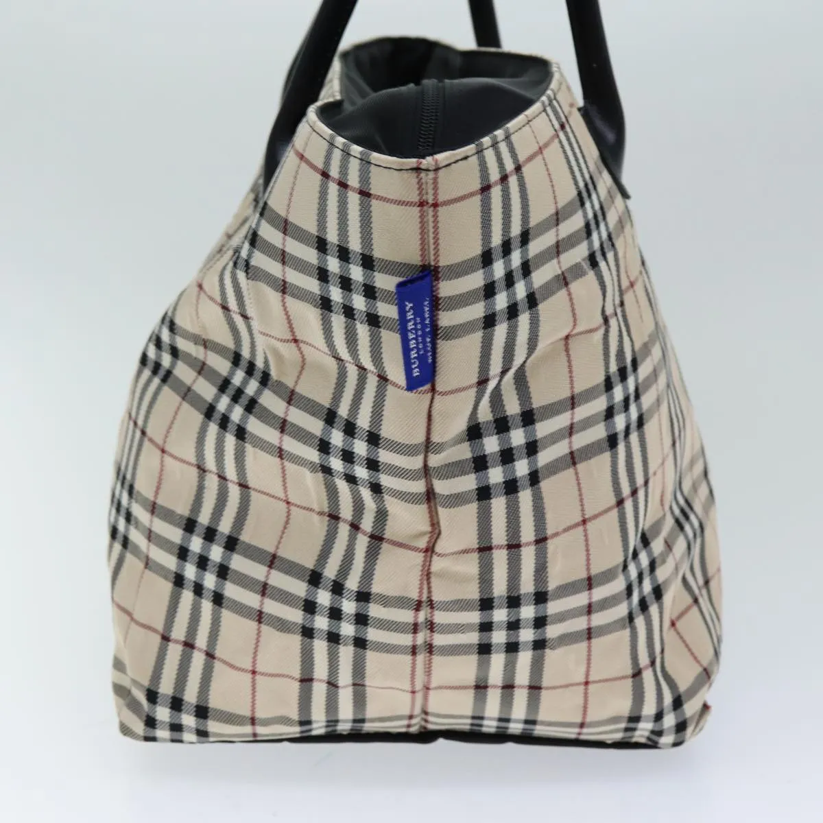 BURBERRY Nova Check Blue Label Tote Bag Nylon Beige  hk1322