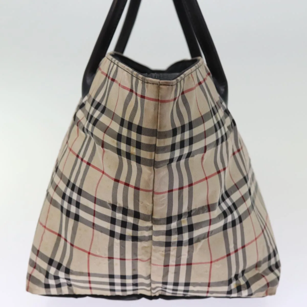 BURBERRY Nova Check Blue Label Tote Bag Nylon Beige  ti1762