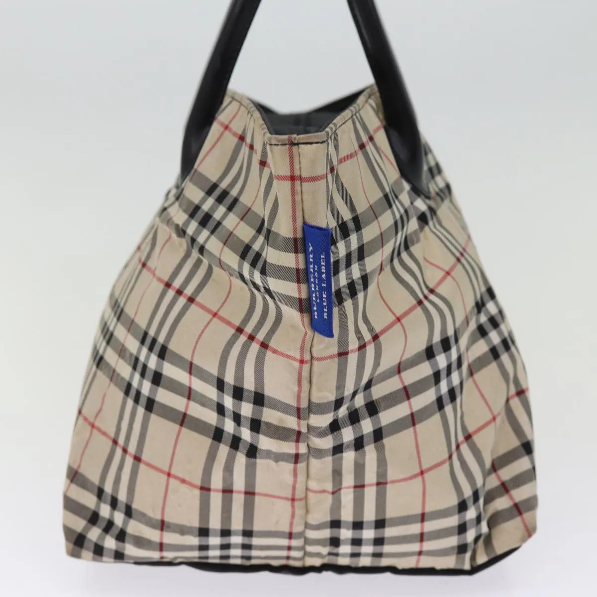 BURBERRY Nova Check Blue Label Tote Bag Nylon Beige  ti1762