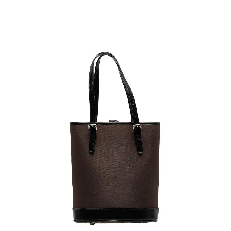 Burberry Nova Check Nylon Leather Tote Bag