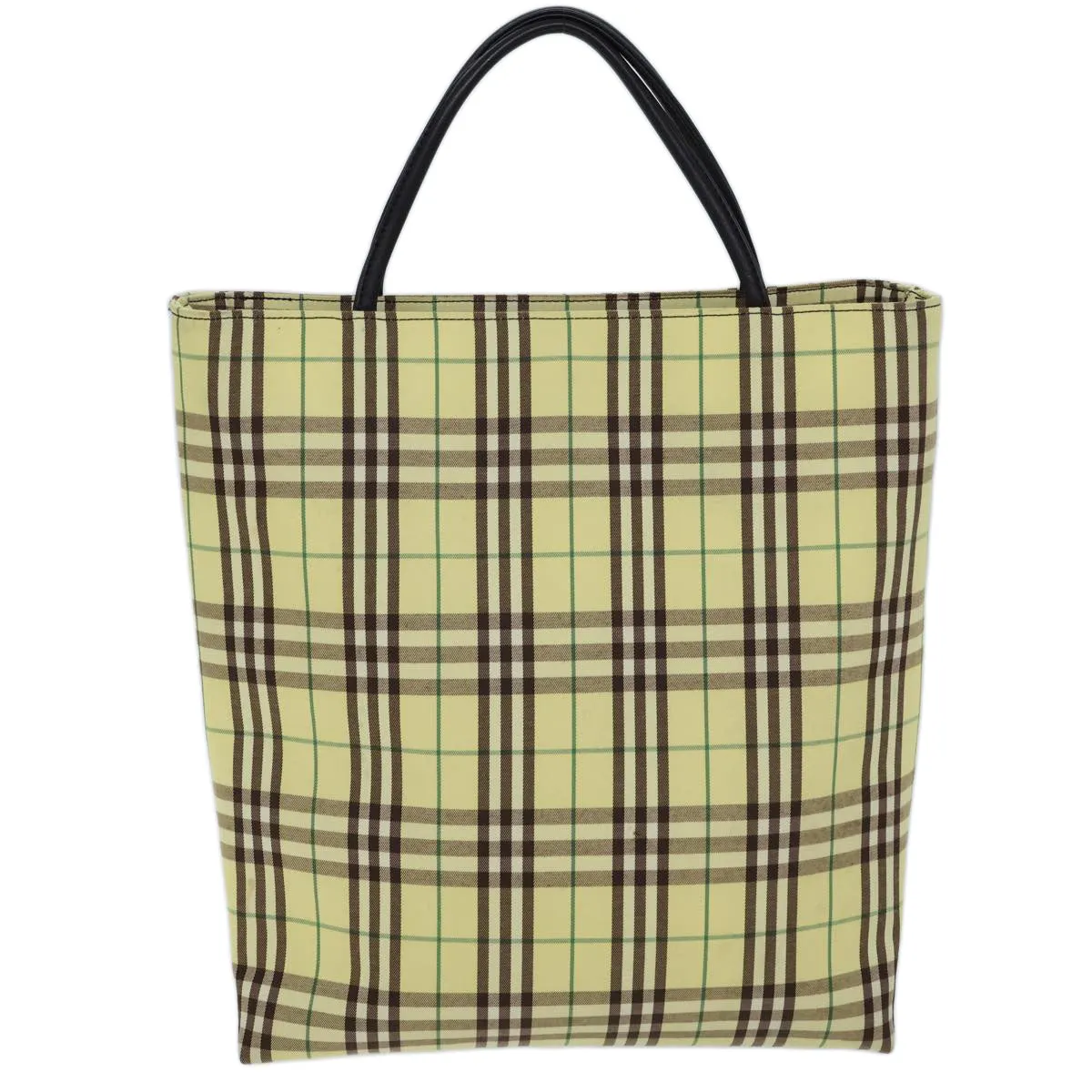 BURBERRY Nova Check Tote Bag Nylon Yellow  72168