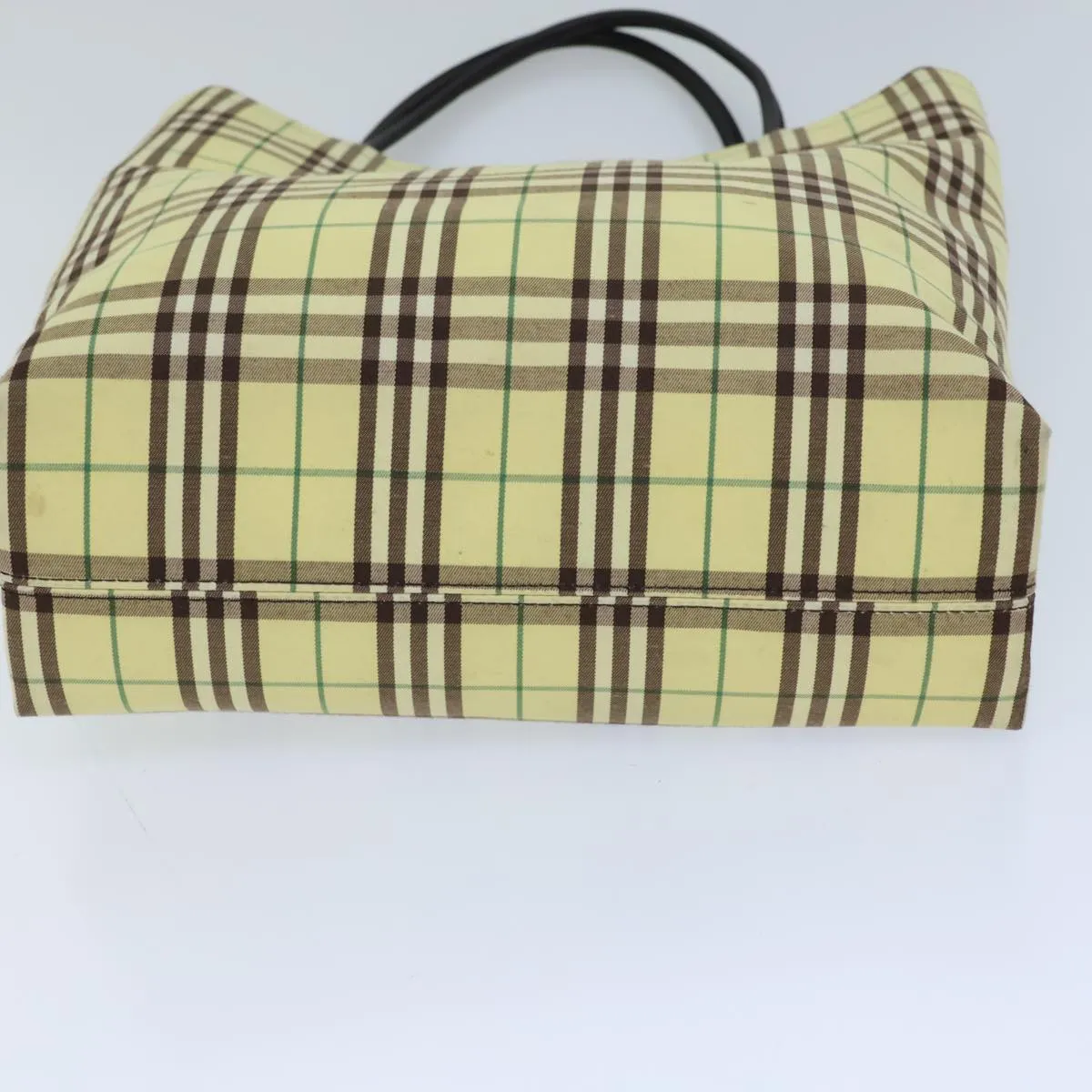 BURBERRY Nova Check Tote Bag Nylon Yellow  72168