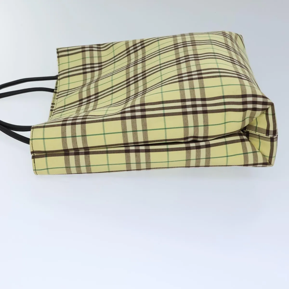 BURBERRY Nova Check Tote Bag Nylon Yellow  72168