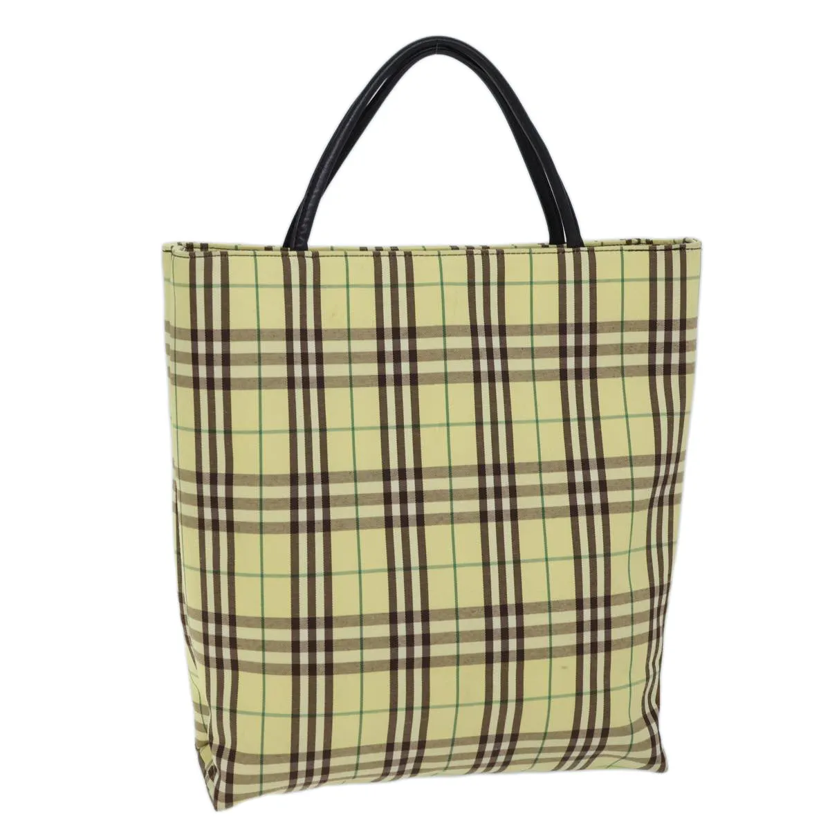 BURBERRY Nova Check Tote Bag Nylon Yellow  72168