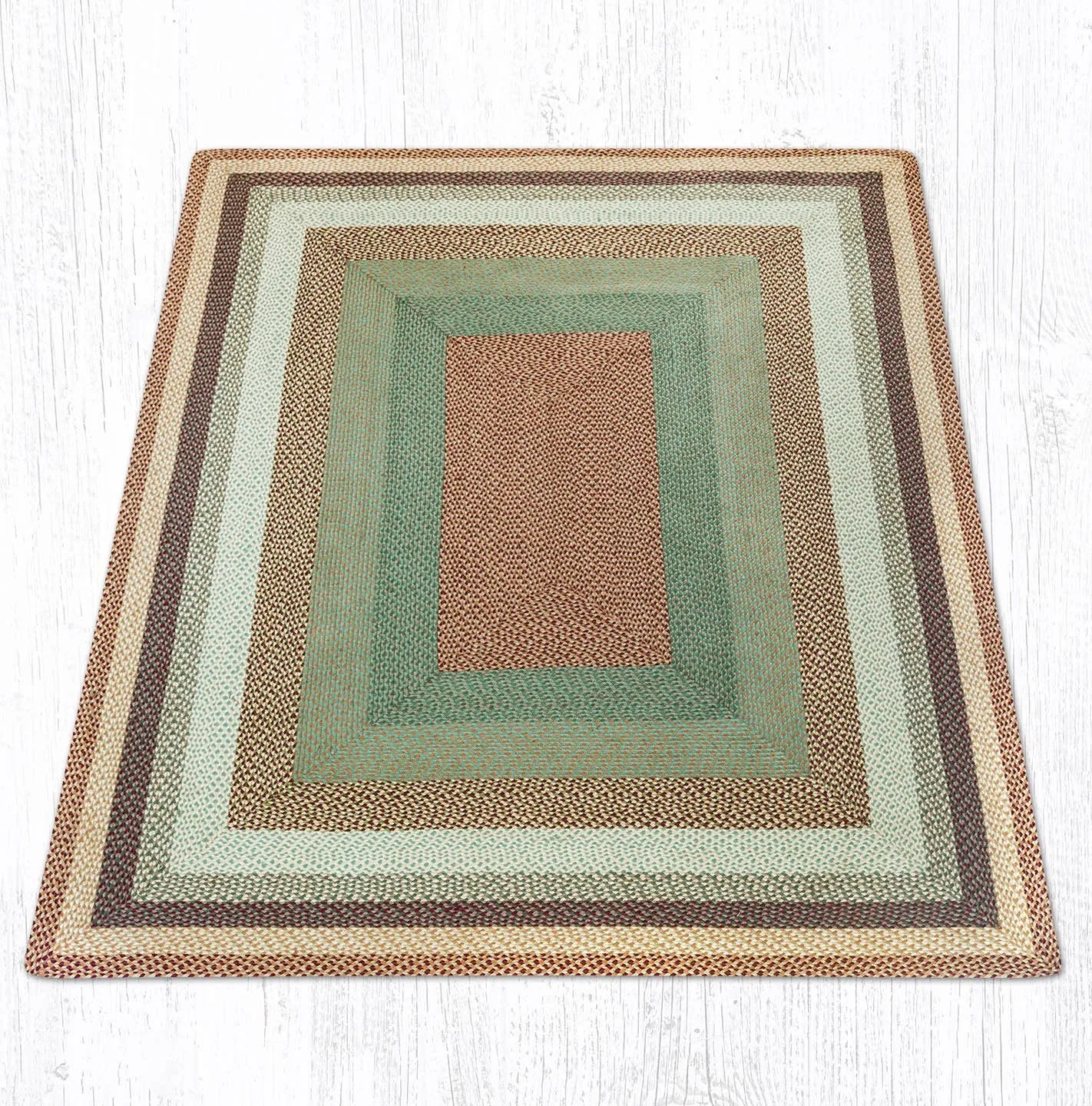 Buttermilk/Cranberry Braided Jute Rugs C-413