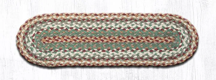 Buttermilk/Cranberry Braided Jute Rugs C-413