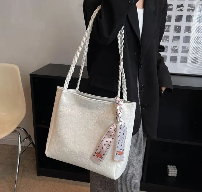 CL1140 - Embossed White Fashion Handbag