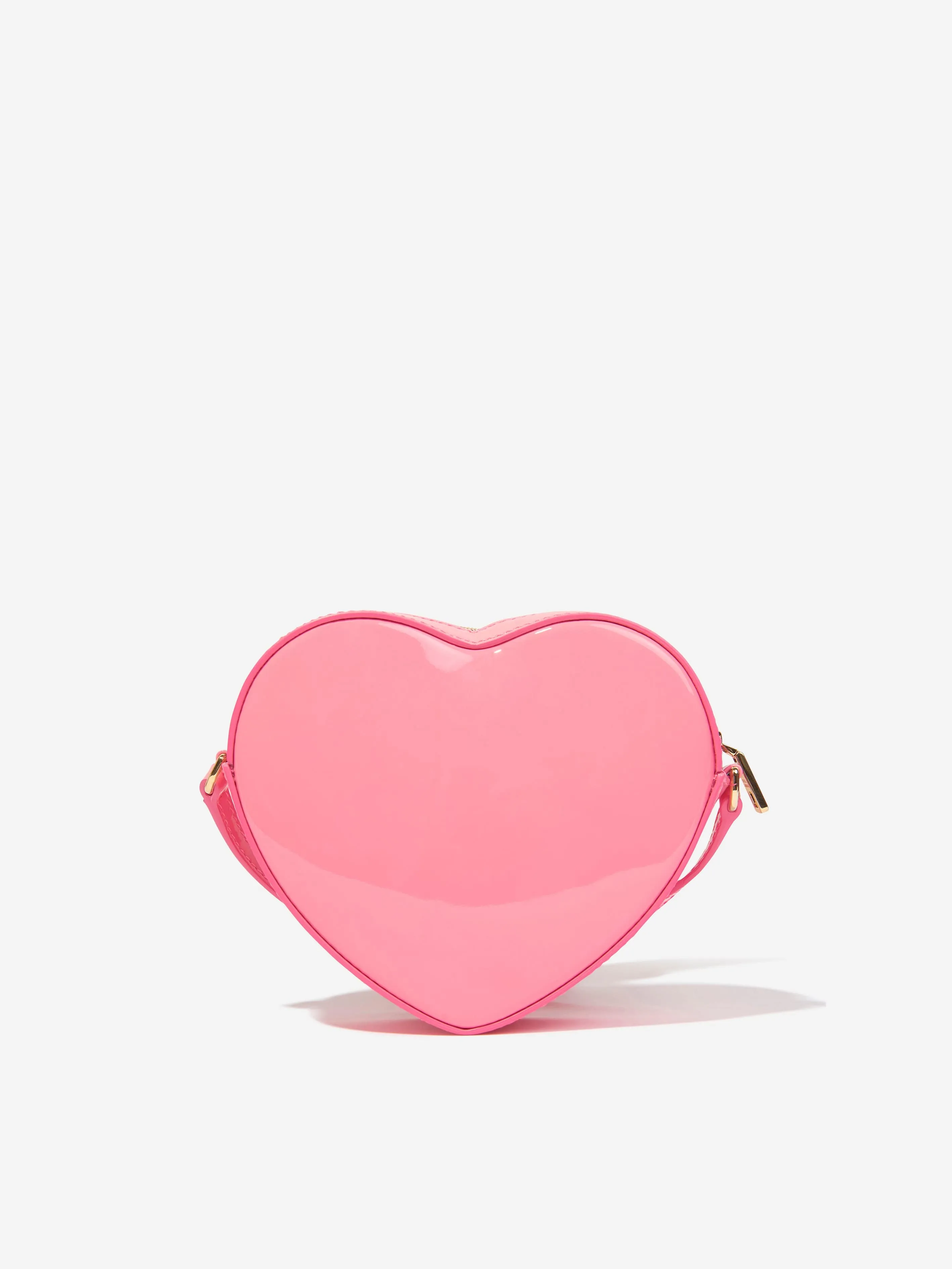 Dolce & Gabbana Girls Leather Heart Crossbody Bag in Pink (20cm)