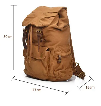 Durable Large Capacity Leisure Canvas Backpack C2105