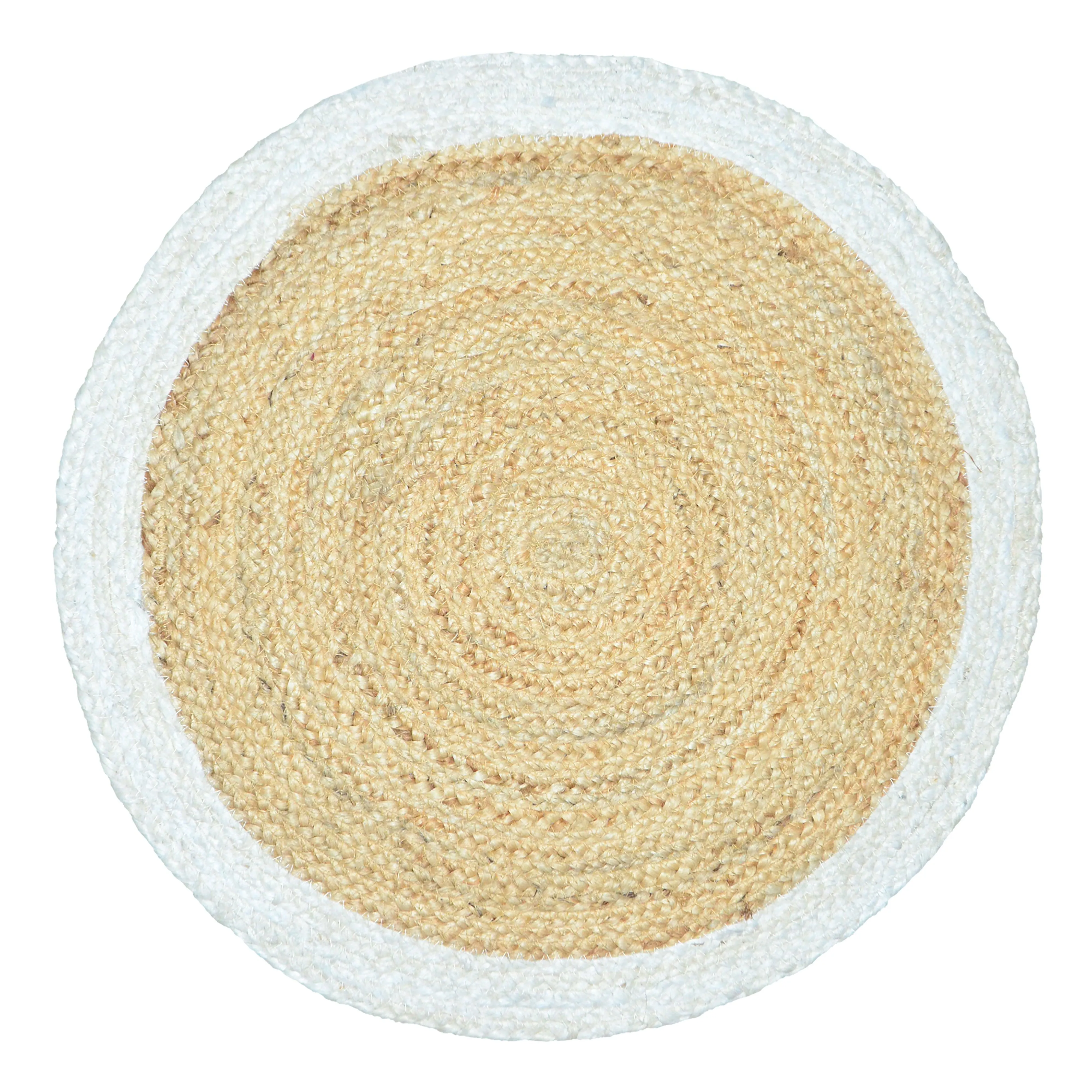 FAROOKHT Braided Natural Jute Rug for Living Spaces, Kitchen, Farmhouse Rag Rug, Carpets for Bedrooms, Home Decor, F-JU-005