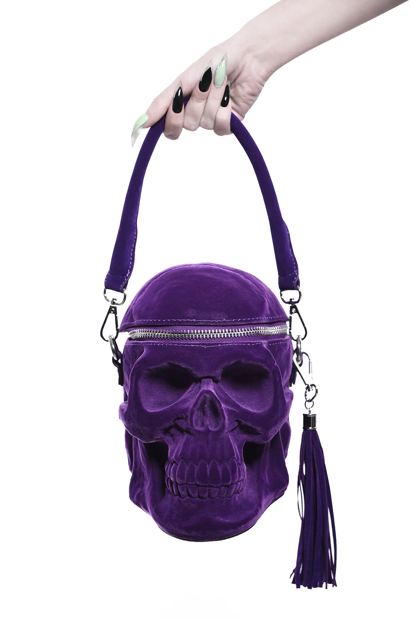 Grave Digger Skull Handbag [PLUM]