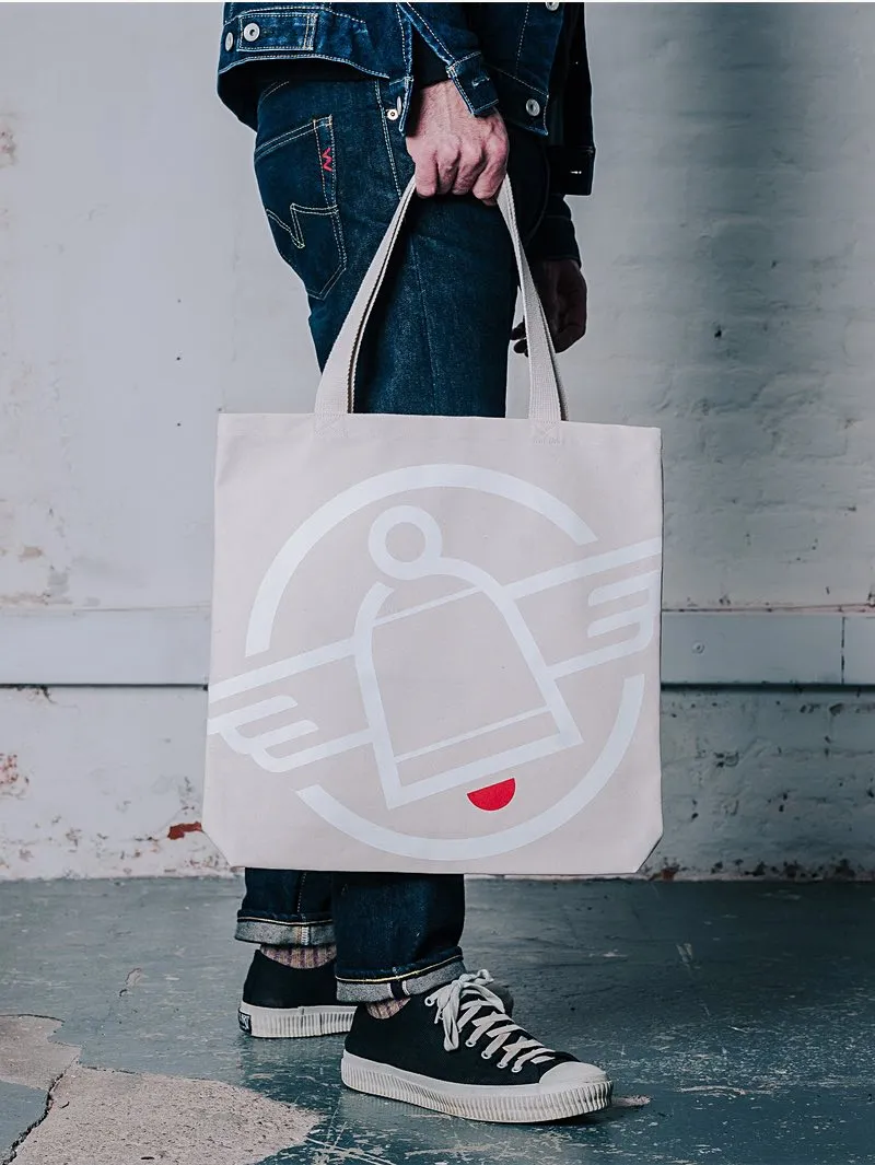 Iron Heart Denim Printed Canvas Tote Bag Logo