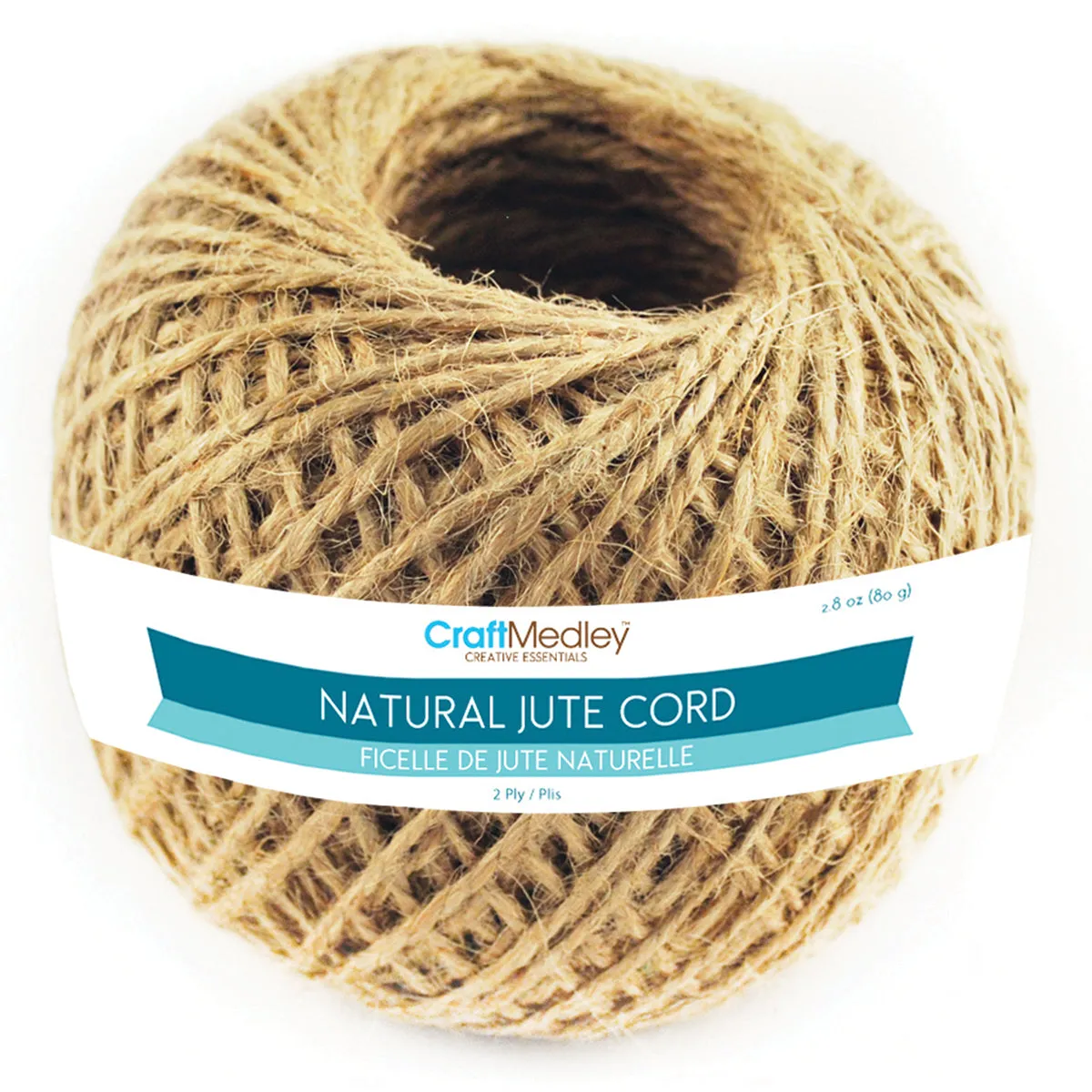 Jute Cord 2ply 80g Natural