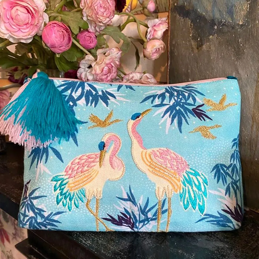 Luxe Crane Make Up Pouch