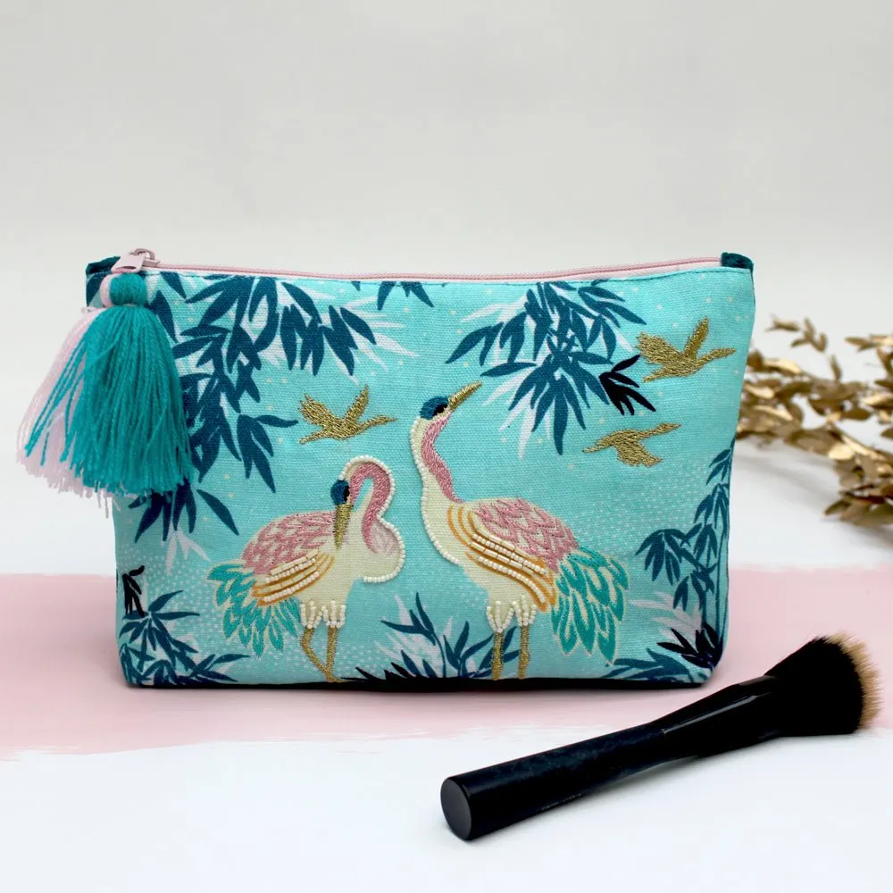 Luxe Crane Make Up Pouch