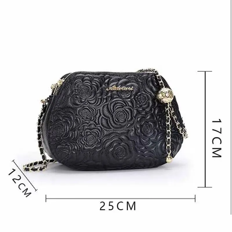 LuxeLeather Shell Pattern Statement Handbag