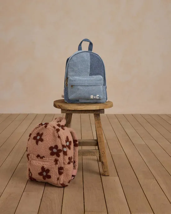 Mini Backpack || Patchwork Denim