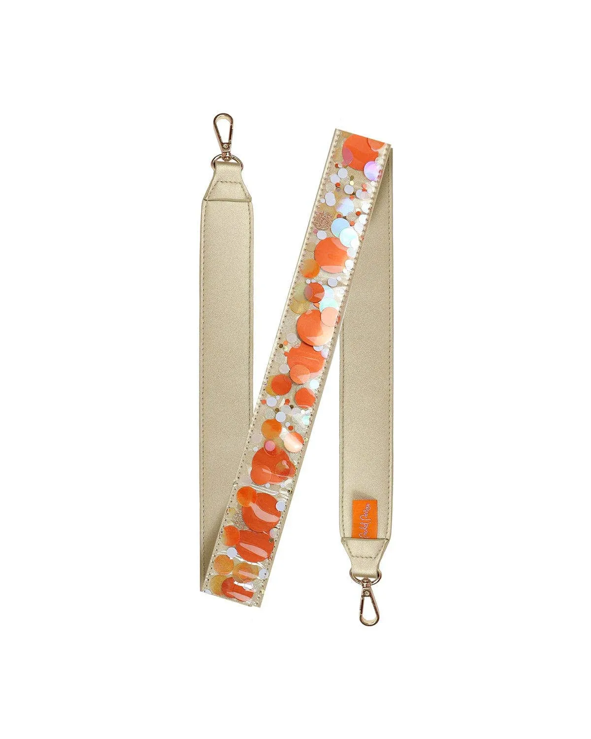 Orange Burst Confetti Removable Purse Strap Attachment