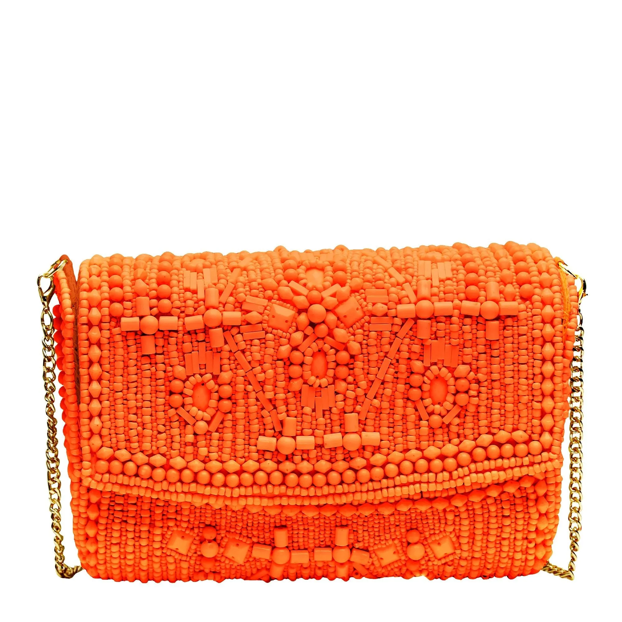 Sari Beaded Crossbody Clutch