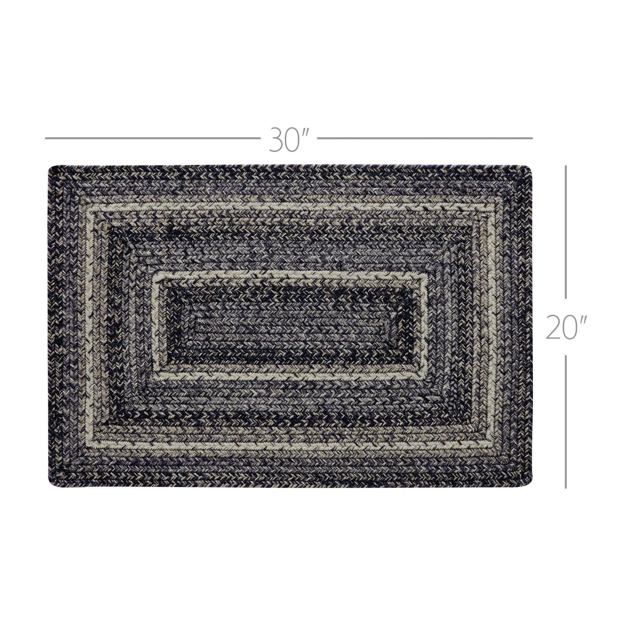 Sawyer Mill Black White Jute Rug Rect 20x30