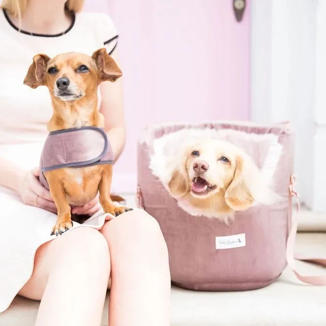 The 'Queen Bee' Dusky Pink Luxury Dog Carrier