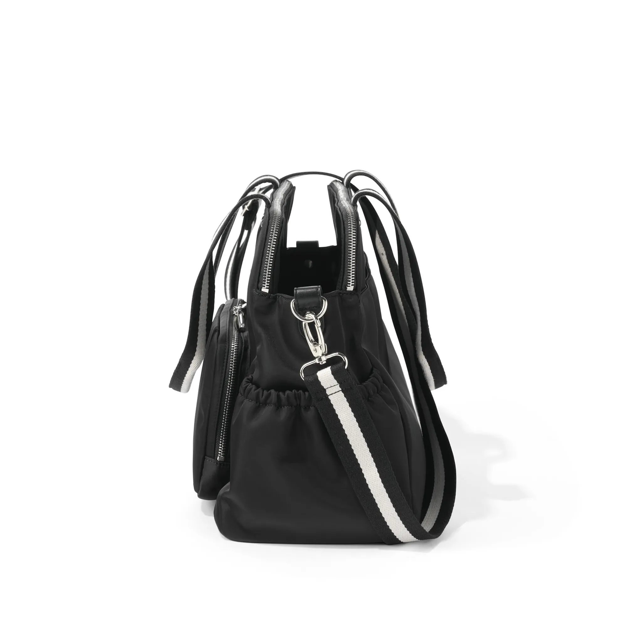 Triple Tote Nappy Bag - Black Nylon