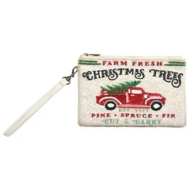 Truck And Christmas Tree Beaded Club Bag