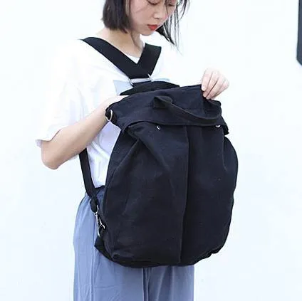 Unique Robes Boho black Canvas Square Backpack