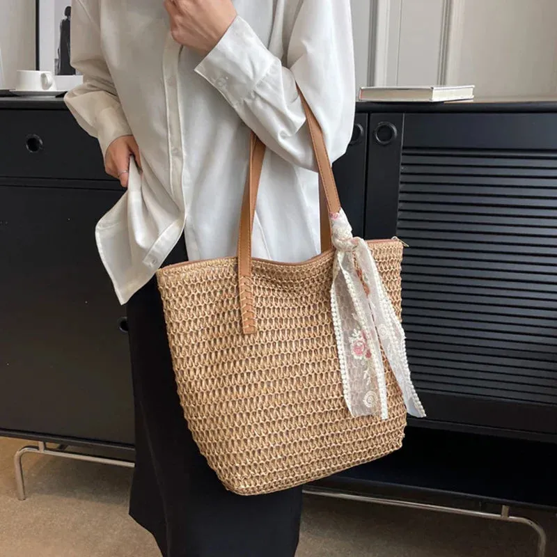 Uniwim Marlow Straw Tote Bag