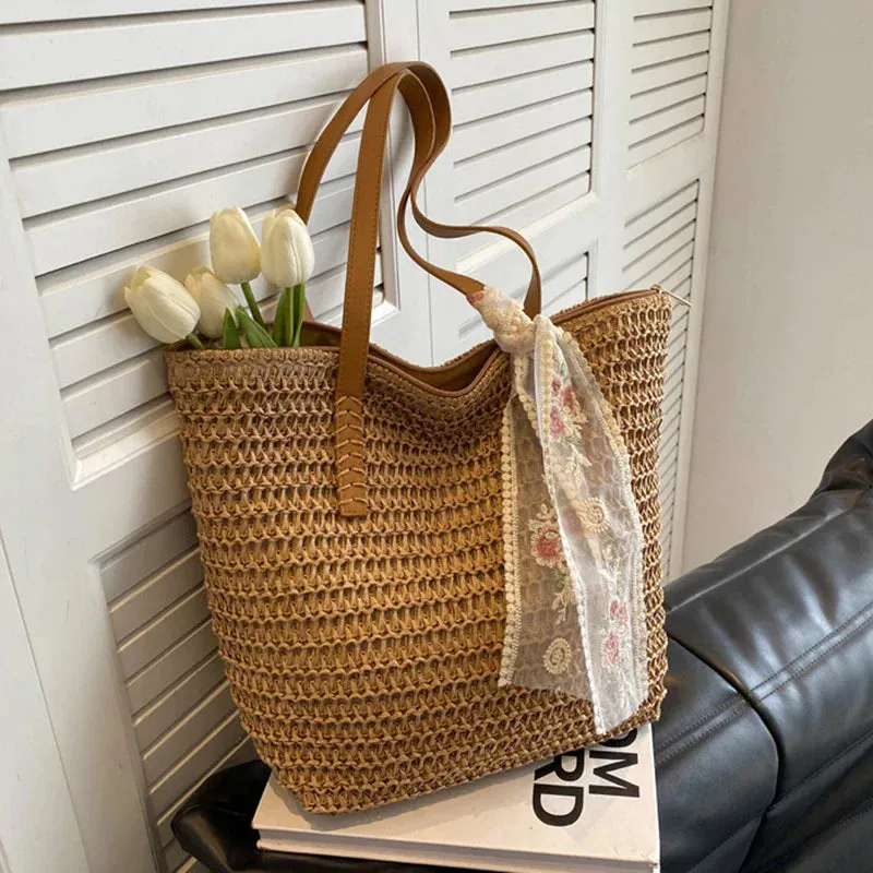 Uniwim Marlow Straw Tote Bag