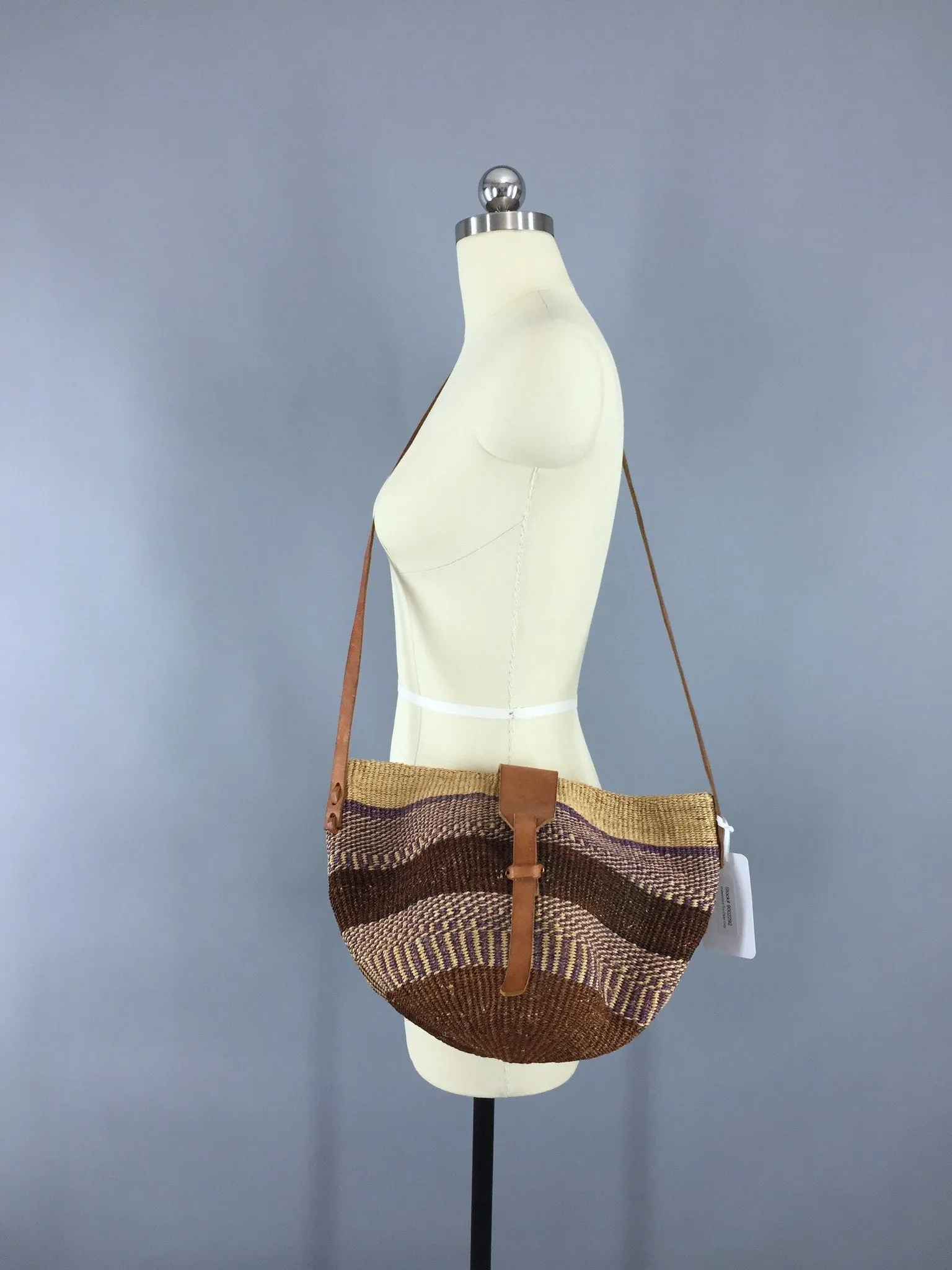 Vintage Sisal Bag / Straw Market Tote