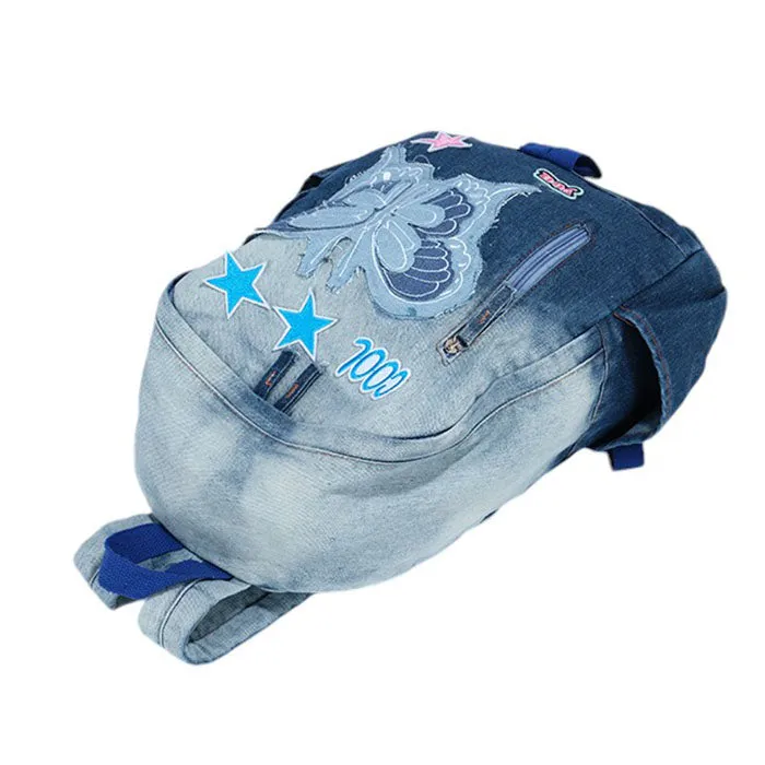 Y2K Style Butterfly Denim Backpack